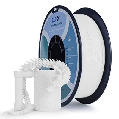 Image de ZIRO Filament de imprimante 3D PLA Basic Color Series 1.75mm 1kg (2.2lbs), Précision Dimensionnelle +/ 0.03 mm, Blanche Neige