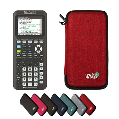 Image de CALCUSO Ensemble de Base Rouge avec Calculatrice Graphique TI 84 Plus CE T Python Edition