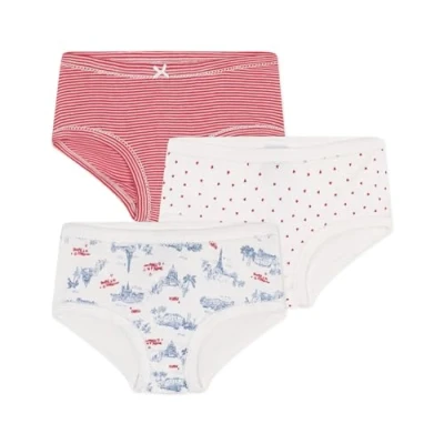 Image de Petit Bateau KIDS Culottes HIGH RISE 3 PACK Slip pour enfants, Taille: 3a, Marshmallow/terkuit/multicolor/spi