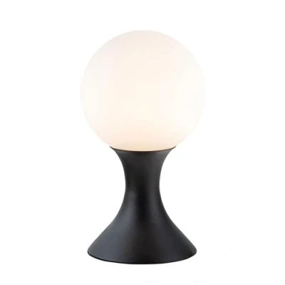 Image de Lucide Lampe à poser Moya avec abat jour en verre, noire
