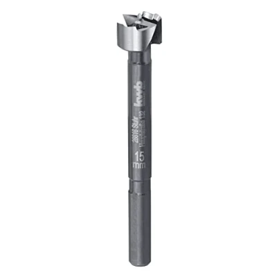 Image de kwb Foret à pointe de centrage SPEED bois ø 15 mm en acier spécial trempé avec affûtage ondulé précis, centrage, tranchants parfaitement affûtés et trempés surface polie