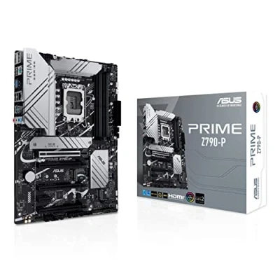 Image de ASUS PRIME Z790 P Carte mère Intel LGA 1700 ATX (14+1 DrMOS, PCIe 5.0, 3 x M.2, DDR5, Realtek 2.5 Gb LAN, HDMI, Display Port, USB 3.2 Gen 2x2 Type C, Thunderbolt, USB4, Arua Sync RGB)
