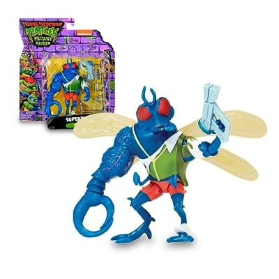 Image de Tortues Ninja, Figurine articulée de 10,5 cm, avec armes, Baxter, Jouet pour enfants dès 4 ans, Giochi Preziosi TU8057