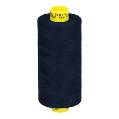 Image de Gütermann Mara 120 Fil à coudre universel en polyester 1000 m pour machine résistant aux UV 339 Bleu foncé