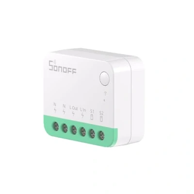 Image de SONOFF MINIR4 Interrupteur Connecté WiFi, 2 Voies Intelligent Micromodule, Mode Détacher le Relais, WiFi 2.4G, Contrôle APP, Mini Smart Switch Compatible avec Alexa, Google Home,10A/2200W