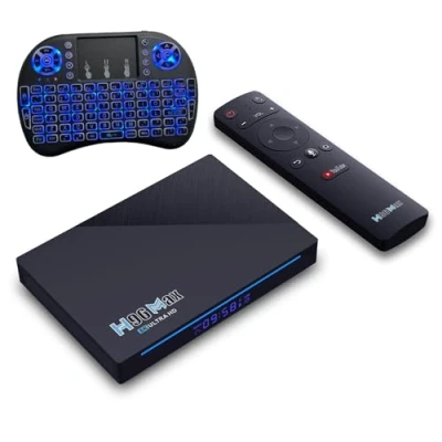 Image de Android TV Box, H96 Max RK3566 11.0, 8Go RAM, 64Go ROM, 2.4G/5GHz, WiFi, 1000m, LAN, 4K, H.265, Box avec Clavier i8