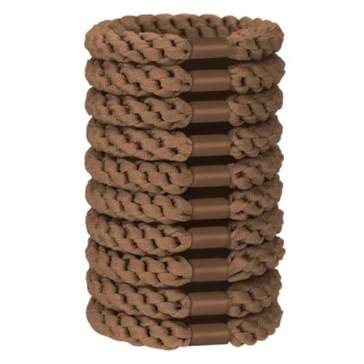 Image de JessLab Ensemble de 10 élastiques pour Cheveux, Doux et sans Dommage Femmes Attaches Queue Cheval Extensibles Accessoire Filles Dames, Marron