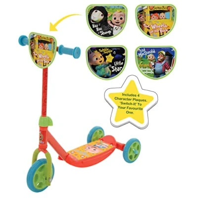 Image de CoComelon Switch It Multi Character Tri Scooter,Multi coloured,57cm x 35cm 67cm