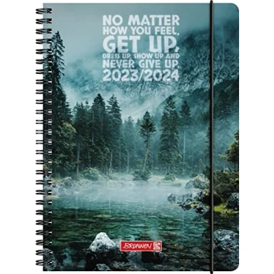 Image de BRUNNEN Agenda semainier « Get Up » 2023/2024 A5 multicolore 2 pages = 1 semaine