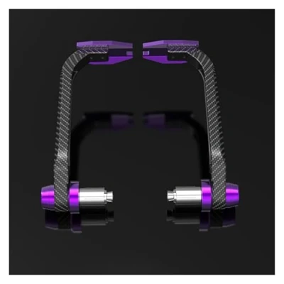 Image de Protege Main Moto Paire Protège Mains en Aluminium Protection Contre Les Chutes Universel pour Motocross Guidon Moto(Violet)