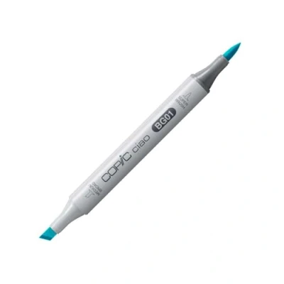 Image de COPIC Ciao BG01, Aqua Blue, Twin Marker avec une pointe moyenne et pinceau