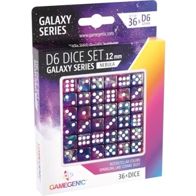 Image de Jeu de dés Gamegenic Galaxy Series D6 12 mm (36 pcs) (Nébuleuse)