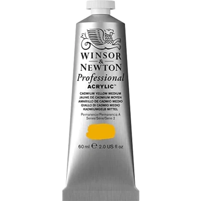 Image de Winsor &amp; Newton Professional Acrylique Tube 60ml 116 Jaune de Cadmium Moyen ROW