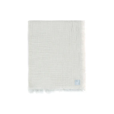 Image de Jollein Couverture Berceau Gaze De Coton 75x100cm Fringe Stripe Sea Green