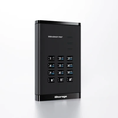 Image de iStorage DiskAshur PRO3 SSD 1 to Disque Portable sécurisé Certifié FIPS Niveau 3 Protégé par Mot de Passe Résistant à la poussière et l&#039;eau Cryptage matériel