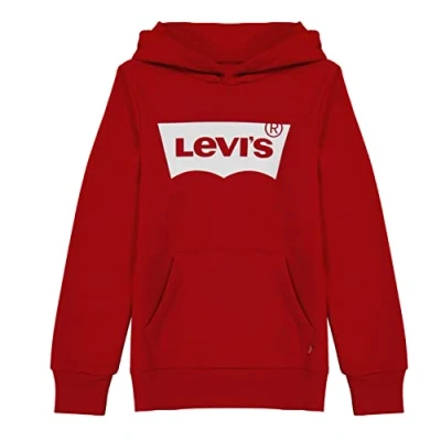 Image de Levi&#039;s Kids Lvb Batwing Screenprint Sweat à Capuche Garçon 12 ans (152 cm), rouge et blanc