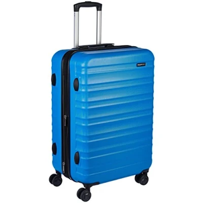 Image de Amazon Basics Valise de voyage à roulettes pivotantes, 68 cm, Bleu clair