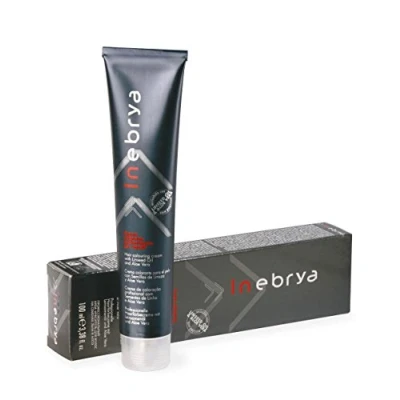 Image de Crème de couleur permanente pour cheveux avec graines lin et aloe vera 100 ml INEBRYA ( 6,5 blond foncé acajou)