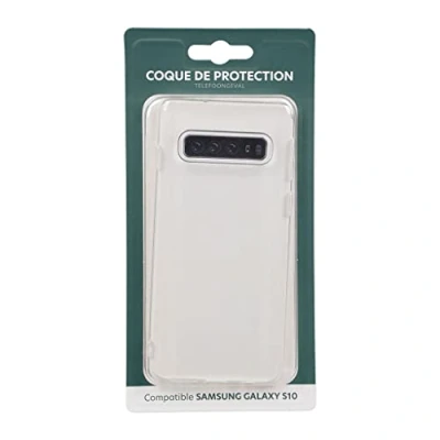 Image de itense Coque Transparente en Plastique TPU Souple Compatible Samsung S10 de Protection Résistante et Légère Protège des Chocs Rayures Pratique Facile à Nettoyer