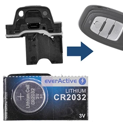Image de Support de batterie + 1 pile CR2032 pour clé intelligente Audi Q3 Q5 A4 S4 A5 S5 R8 TT