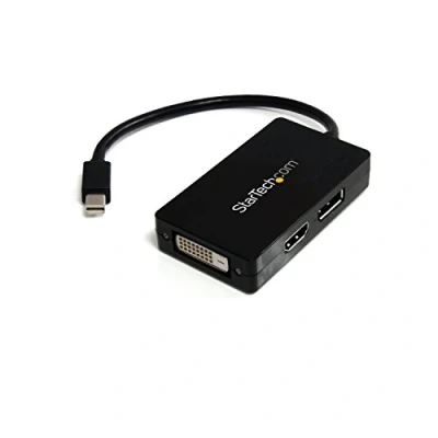 Image de StarTech.com Adaptateur mDP 3 en 1 Audio/Vidéo de Voyage Hub Convertisseur Multiport Mini DP vers Écrans Multiples DisplayPort, DVI ou HDMI (MDP2DPDVHD)