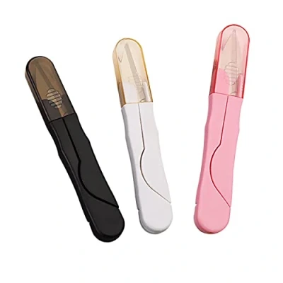 Image de HREDZEO Coupe Fil Couture,3 Pcs Cisailles à Coudre pour Couper Le avec Couvercle en Forme de U Tissu Broderie Fournitures Bricolage Pêche