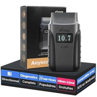 Image de XTOOL A30M OBD2 Valise Diagnostic Auto Bluetooth, Lecteur Voiture, 21 Réinitialisations, Test Actif, Outil de Automobile Tous systèmes, Mises à Jour Vie