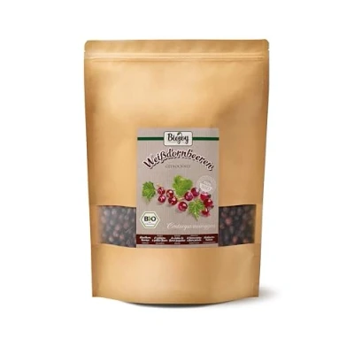 Image de Biojoy Baies d&#039;aubépine à petites fleurs BIO (1 kg), entières, Thé (Crataegus monogyna)
