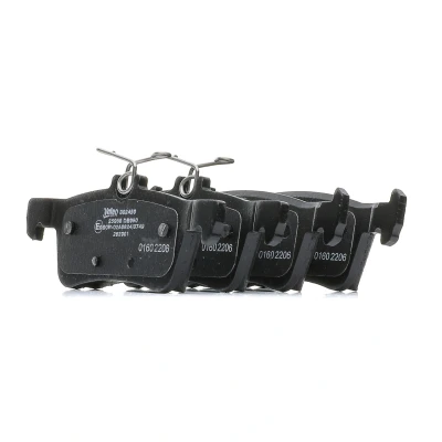 Image de VALEO 302450 Jeu de plaquettes frein Essieu arrière contact signal d&#039;usure exclu avec tôle anti bruit PEUGEOT: 308 II 3/5 portes, SW 2
