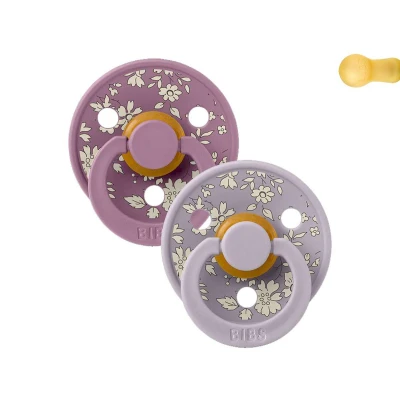 Image de 2 Sucettes BIBS Colour Round Liberty Capel Fossil Grey Mix