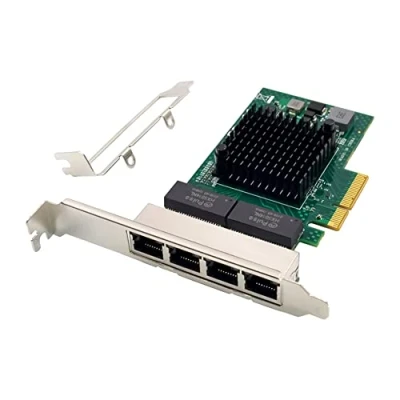 Image de ISTOVO PCI E X4 Server Carte réseau Gigabit BCM5719 Adaptateur serveur Ethernet 4 Port RJ45