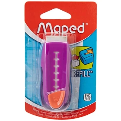 Image de MAPED Universal Gom Stick Gomme protégée et Rechargeable, coloris Rose