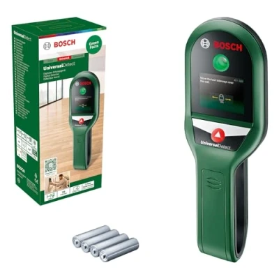 Image de Bosch détecteur UniversalDetect (guide pas à pour une utilisation facile, détection de câbles et ossatures en bois, dans boîte carton e commerce)