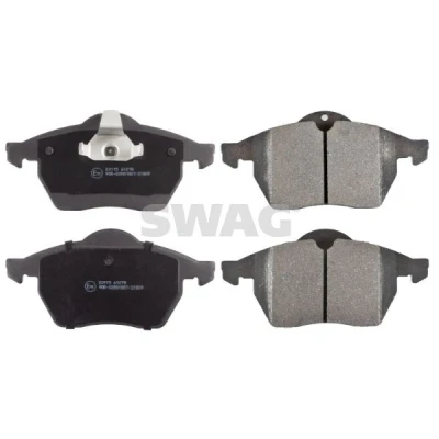 Image de SWAG 40 91 6107 Jeu de plaquettes frein Essieu avant contact signal d&#039;usure exclu avec clip piston OPEL: Calibra A, Vectra B Berline