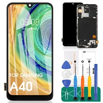 Image de pour Samsung Galaxy A40 Écran LCD de remplacement A405 SM A405F tactile Digitizer Assemblée A405FN, A405FM, A405S Kit pièces réparation (noir avec
