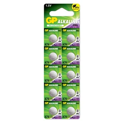 Image de Piles LR44 Bouton AG13 Lot de 10 GP Extra Batteries Alcalines LR 44 A76 Longue durée et Haute Performance
