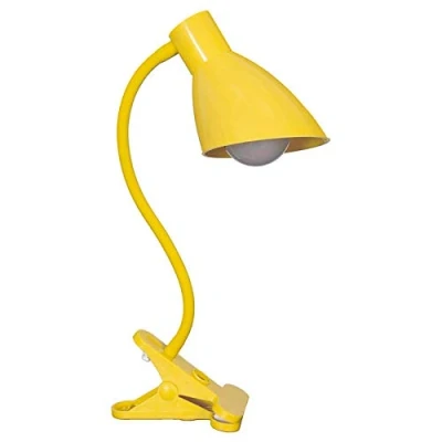 Image de TECNOLUX EURO LAMPE DE TABLE HOSE LE MODÈLE CLAMP COULEUR JAUNE Seule une ampoule LED 5w peut être utilisée.