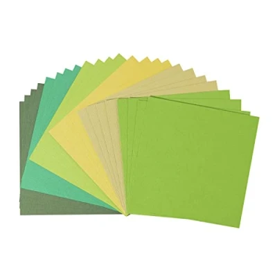Image de Florence Papier Cartonné Rugueux 15,2 x cm Vert 24 Feuilles 216 g/m² pour Scrapbooking, Carterie, Perforation et Faire Part de Mariage