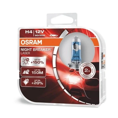 Image de OSRAM 64193NL HCB Ampoule, projecteur longue portée H4 12V 60/55W 4200K Halogène RENAULT: TWINGO 2, AUDI: A3 3/5 portes, PEUGEOT: Partner I Van