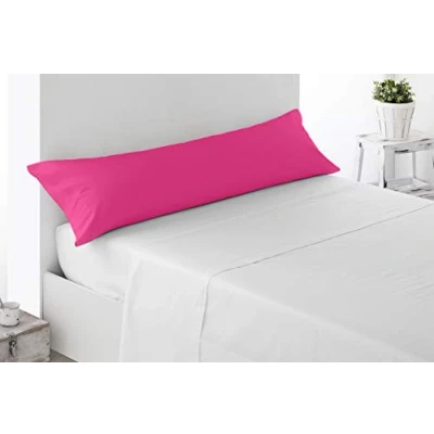 Image de Miracle Home Housse de coussin douce et confortable en coton 50 % polyester Fuchsia 135 cm