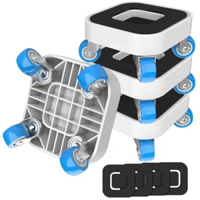 Image de NIUXX Ruedas Mover Muebles avec roulettes Pivotantes à 360 DegréS, 4 pour Meubles (1,25in), Kit de Levage CanapéS, Tables, Charge Maximale 450kg