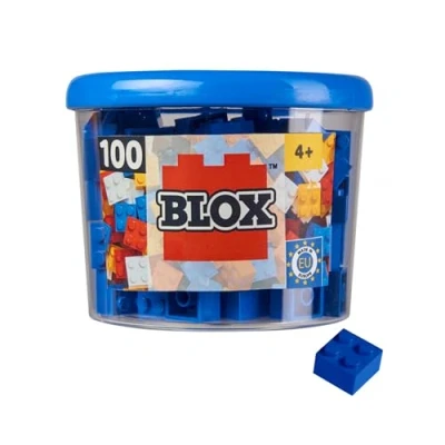 Image de Simba 104114112 Ensemble de Blocs Construction Blox 4 100 Pièces Bleu