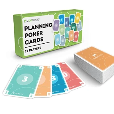 Image de Cartes de Poker pour Agile Scrum 12 Joueurs E Book avec Instructions incluses en FRANÇAIS claires et colorées l&#039;estimation Planning Cards