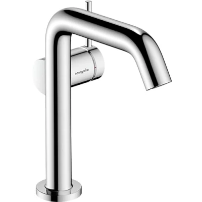 Image de hansgrohe Tecturis S Fine Mitigeur de lavabo sans tirette ni vidage, économie d&#039;énergie (CoolStart), Robinet salle bain avec hauteur sous bec 150mm, d&#039;eau (EcoSmart+), Chromé, 73341000