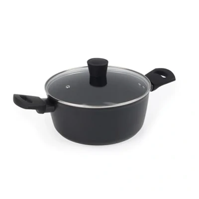 Image de Russell Hobbs RH03265EU7 Verde Thermocollar 24 cm Casserole avec Couvercle Revêtement Antiadhésif en Céramique, sans Pfas, Pot à Soupe Corps Aluminium Recyclé, Indicateur de Température
