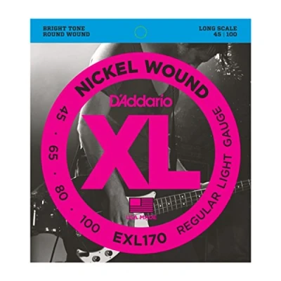 Image de D&#039;Addario Cordes Basse Bass Strings EXL170 Light, 45 100 Échelle Longue