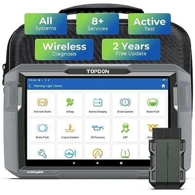Image de TOPDON Valise Diagnostic Auto ArtiDiag900 Lite pour système Complet, lecteur de code OBD2 Bluetooth sans fil avec 8+ fonctions réinitialisation, test actif, AutoVIN, tous les logiciels 2 an gratuit