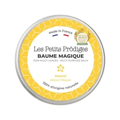 Image de Baume Magique Multi Usages Monoï 30ml Soin Hydratant Corps, Visage, Cheveux 100% Naturel Tout Type de Peau Fabriqué en France Non Testé sur Animaux Emballage Recyclable LES PETITS PRODIGES