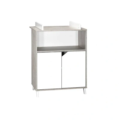 Image de Commode à langer 2 portes et 1 niche SCANDI GRIS