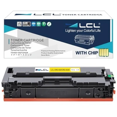 Image de LCL Cartouche de Toner Compatible 054 054H CRG 3025C002 (1 Jaune) Remplacement pour Canon i SENSYS LBP621cw 623cw MF643CDW MF645CX MF640C MF641CW MF642CDW MF644CDW